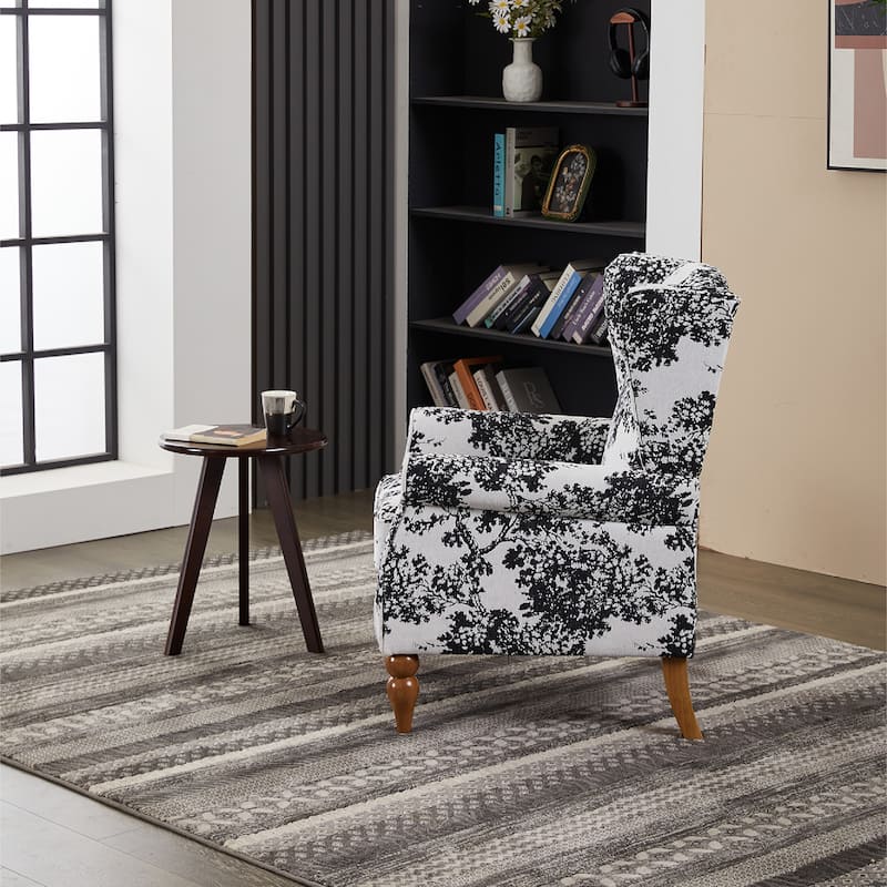 Arm Chairs Wingback Chairs with Solid Wood Coffee Table, Reading Chair