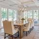 preview thumbnail 4 of 10, Lora French Country 4-light Drum Chandelier Mid-century Modern Wagon Wheel Lighting for Dining Room - 22''
