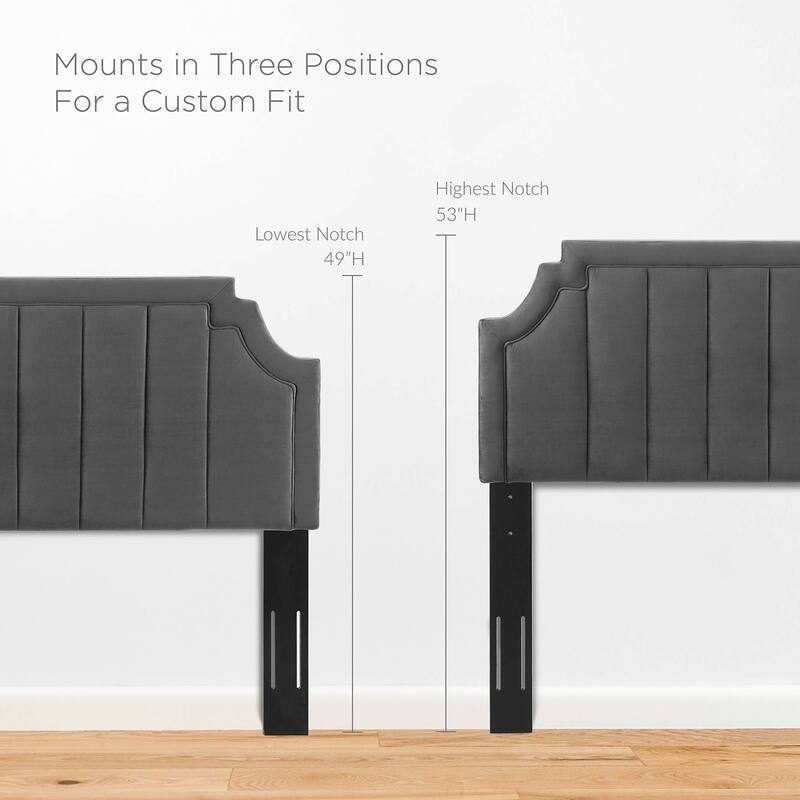 Alyona Channel Tufted Performance Velvet Full/Queen Headboard