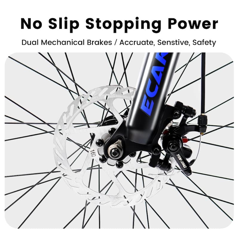 24 in. Steel Mountain Bike 21-Speed Front Fork Rear Shock Absorber