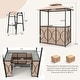 preview thumbnail 4 of 18, Costway 3 PCS Patio Bar Set with Tempered Glass Bar Table Metal - See Details