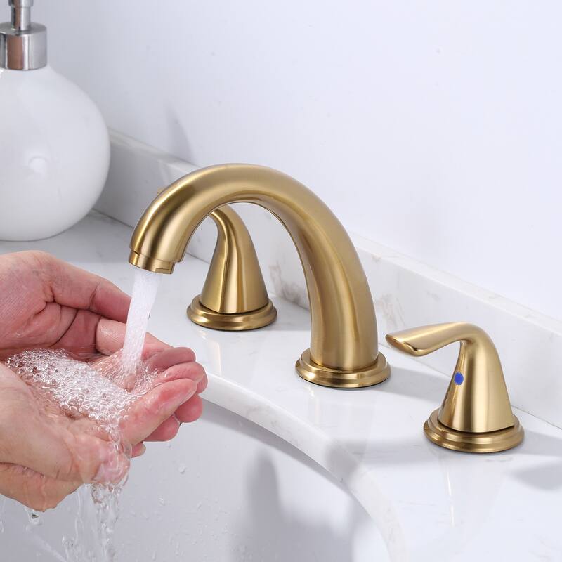 WOWOW Widespread Double Handle Bathroom Faucet