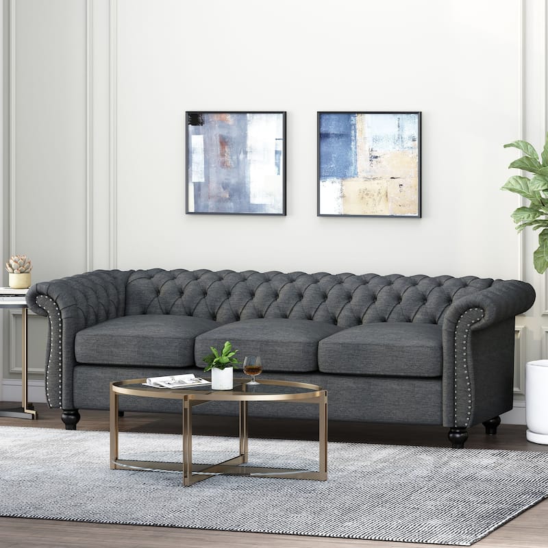 Parksley Tufted Chesterfield 3-seat Sofa by Christopher Knight Home