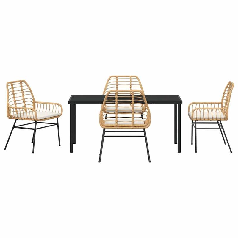 vidaXL Garden Dining Set Poly Rattan