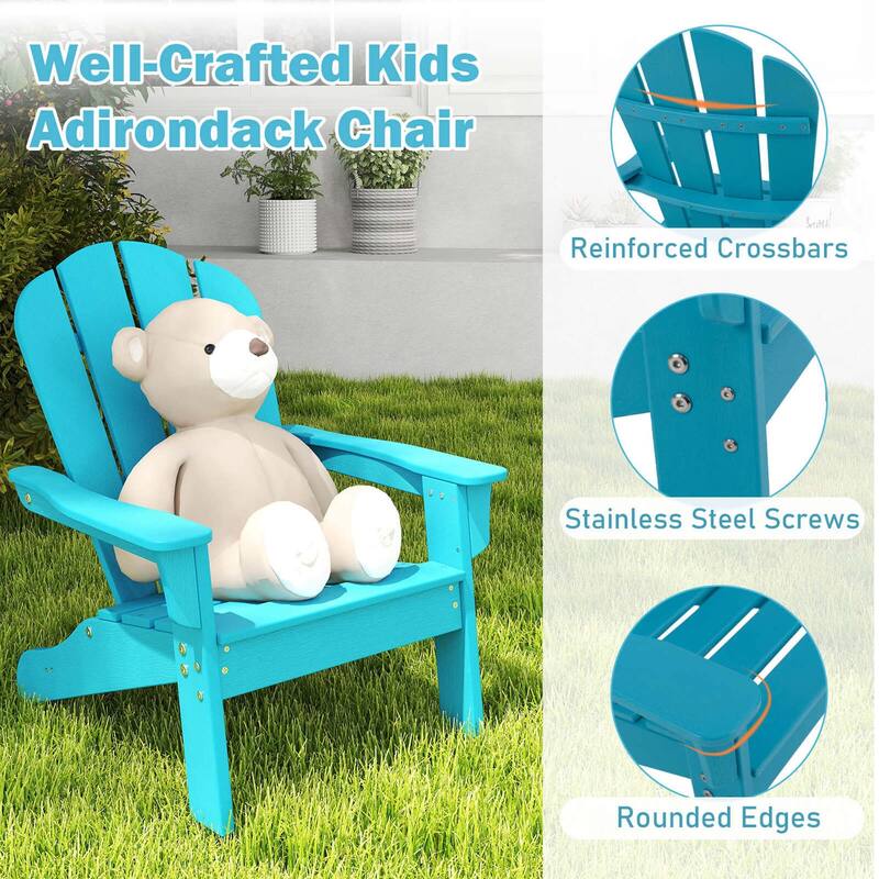 Costway Kids Adirondack Chair with High Backrest Armrests Fire Pit - See Details