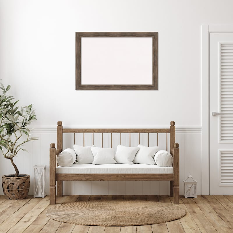 Hardwood Wood Framed White Corkboard Bulletin Board