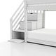 preview thumbnail 5 of 7, Furniture of America Chalina Modern Pinewood Twin over Twin Low Profile Bunk Bed with 3-Drawer Reversible Storage Staircase