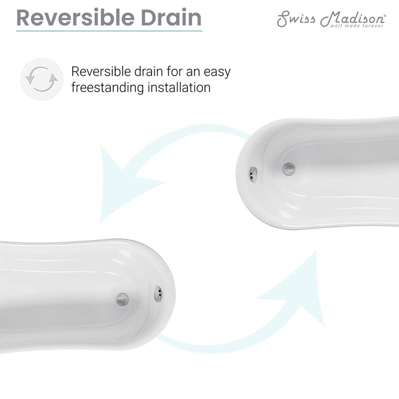 Caché Single Slipper, Clawfoot Soaking Acrylic Bathtub