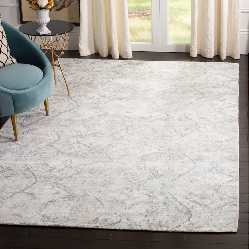 SAFAVIEH Handmade Mirage Mura Modern Abstract Viscose Rug - 9' x 12' - Blue