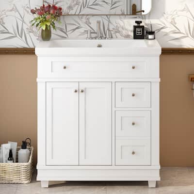 30" Free Standing Bathroom Vanity Cabinet