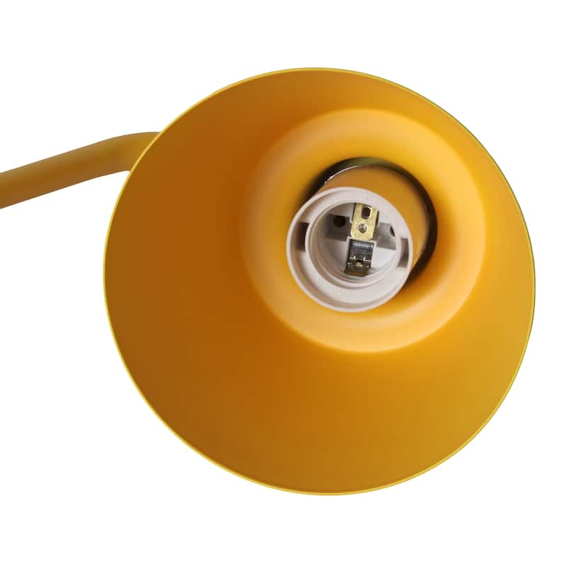 Modern Adjustable Metal Desk Lamp with USB Charging Port in Multiple Colors - 7.8" (L) x 5.6" (W) x 16" (H)