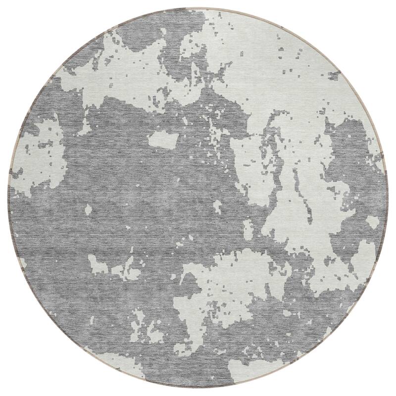 Machine Washable Indoor/ Outdoor Chantille Abstract Rug
