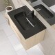 preview thumbnail 22 of 57, Floating Bathroom Vanity in Evita Oak with Integrated Quartz Sand Top