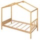 preview thumbnail 5 of 65, Wood Playhouse Bed wSemi-enclosed Roof, Headboard, Footboard Storage