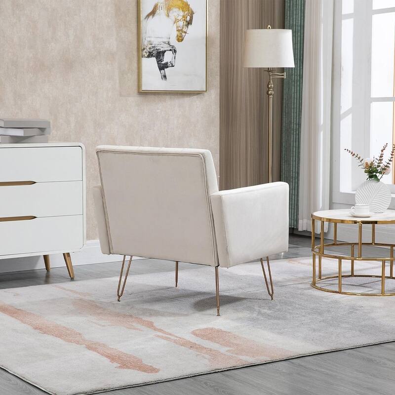 Modern Upholstered Velvet Accent Chair