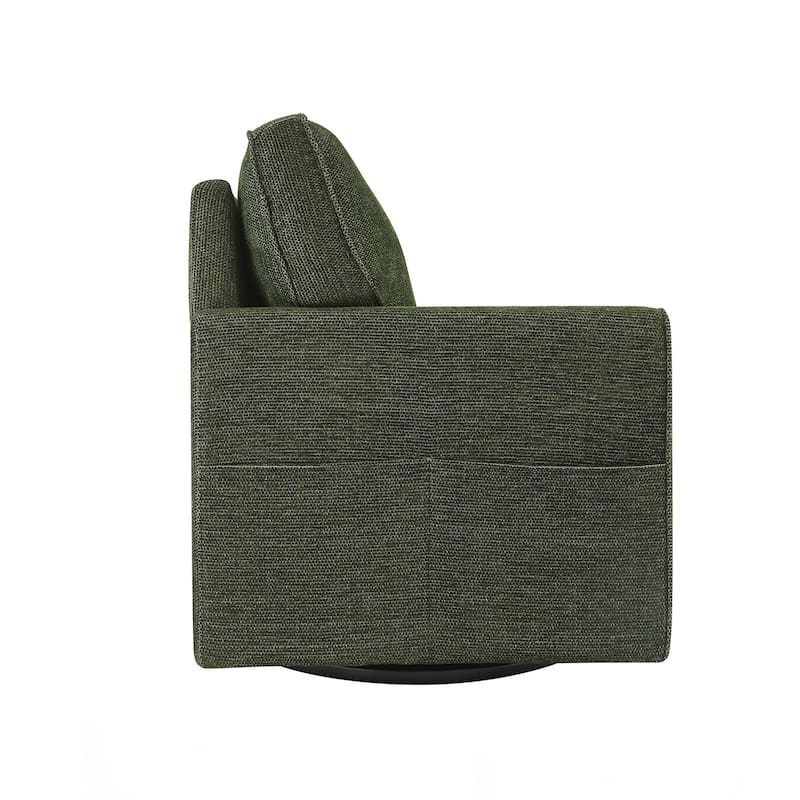 360° Swivel Chair Accent Barrel Armchair Swivel Sofa Chair with Side Pockets for Living Room, Bedroom, Office and Hotel