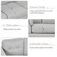 preview thumbnail 13 of 18, 97.2'' L-Shape Sectional Sofa with Chaise Lounge, Linen Fabric