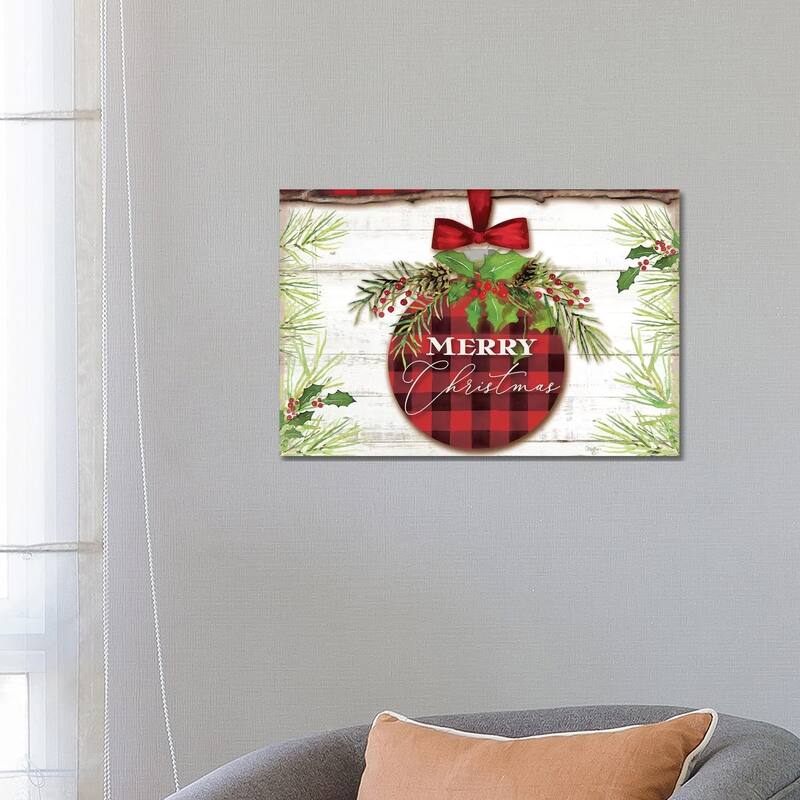 iCanvas "Merry Christmas Ornament" by Mollie B. Canvas Print - 18x26x1.5