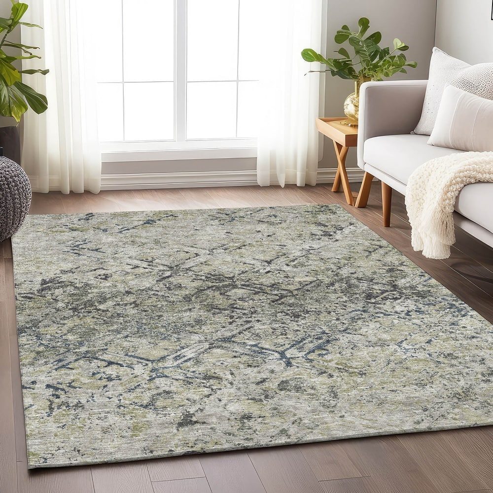 Premium Washable Super Soft Trellis Distressed Mayfield Rug