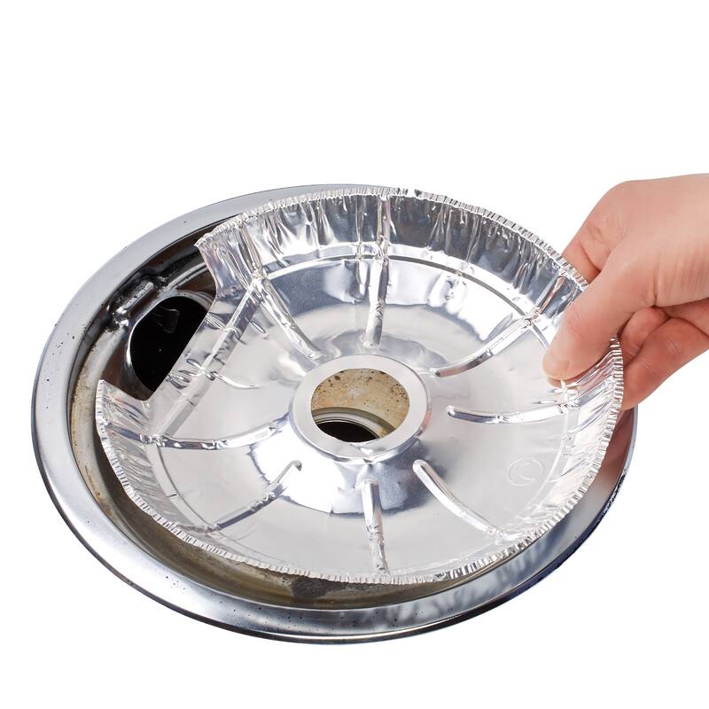 Reusable Electric Stove Aluminum Burner Cover - Set of 18 - 8.750 x 8.500 x 2.000
