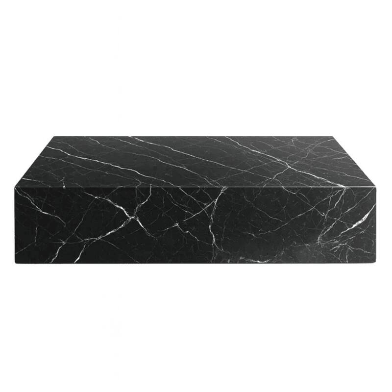 BETACH Genuine Marble Block Coffee Table - Nero Black Marble