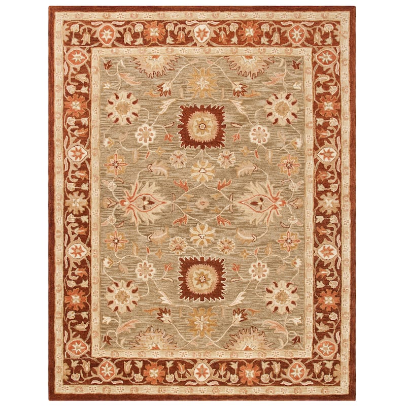 SAFAVIEH Handmade Anatolia Ibala Traditional Hand-spun Wool Rug