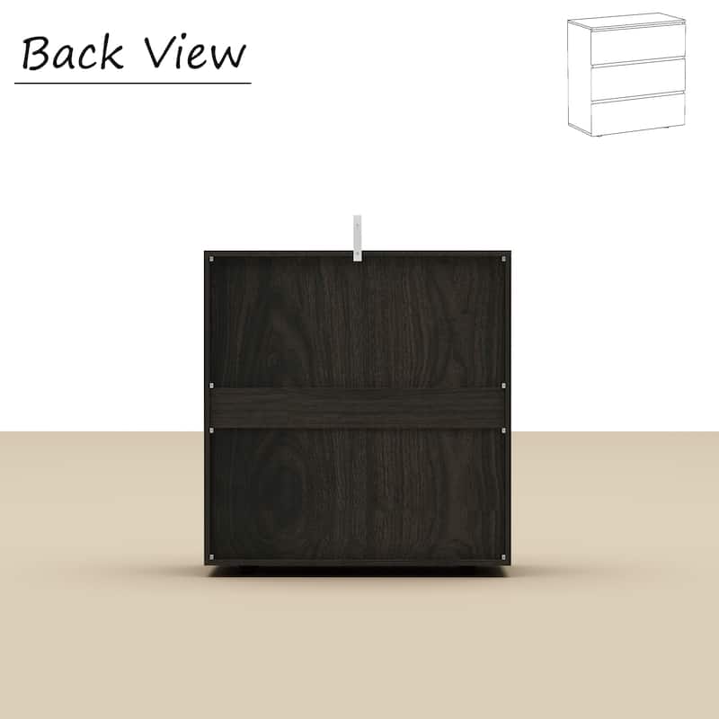 3 Drawer 32.3"H x 30.3" W Nightstand Chest Cabinet Dresser Bedroom Storage