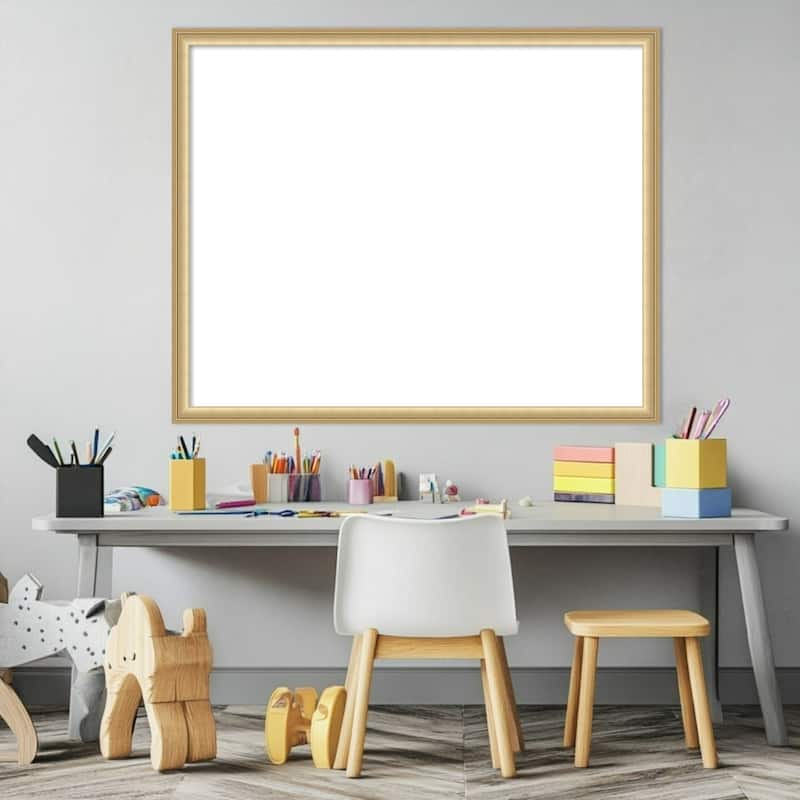 Amanti Art Florence Gold Framed Dry Erase Magnetic Board