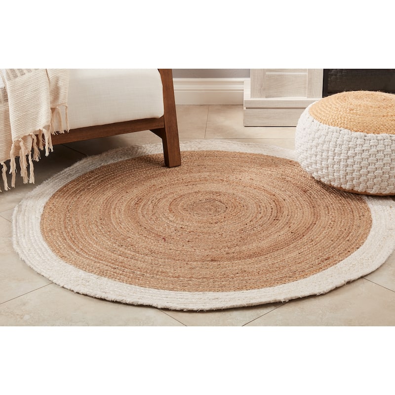 Rustic Jute Woven Floor Rug - 48"