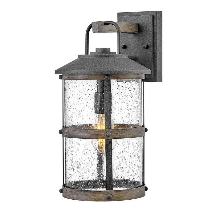 Hinkley Lighting Lakehouse 17" Tall Open Air Outdoor Wall Sconce with - Aged Zinc / Driftwood Grey