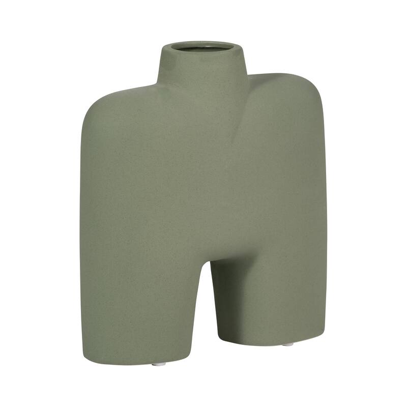 Sagebrook Home Ceramic Square Shape Vase, Square, Solid