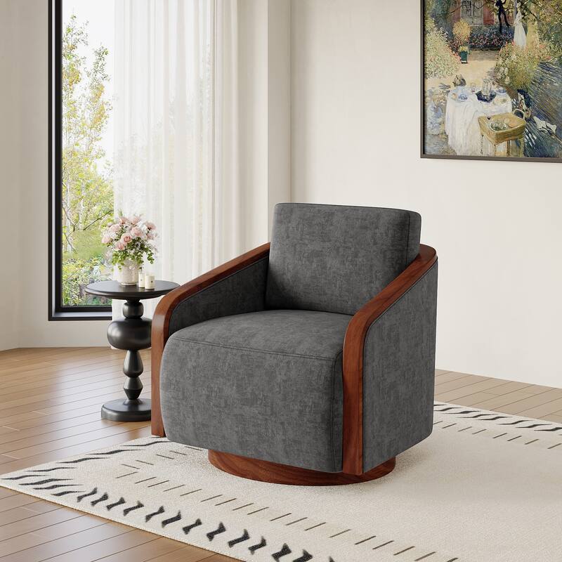Modern Upholstered Swivel Accent Chair