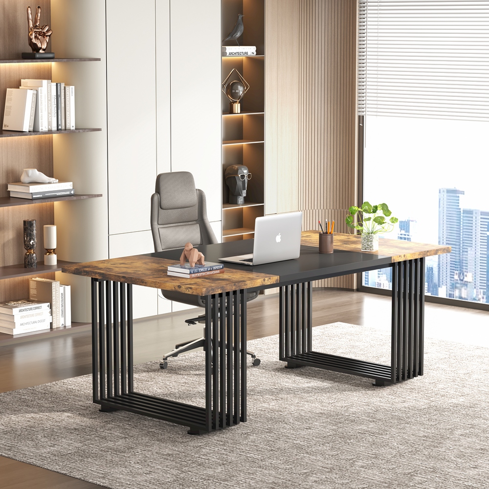 Black wood online executive desk