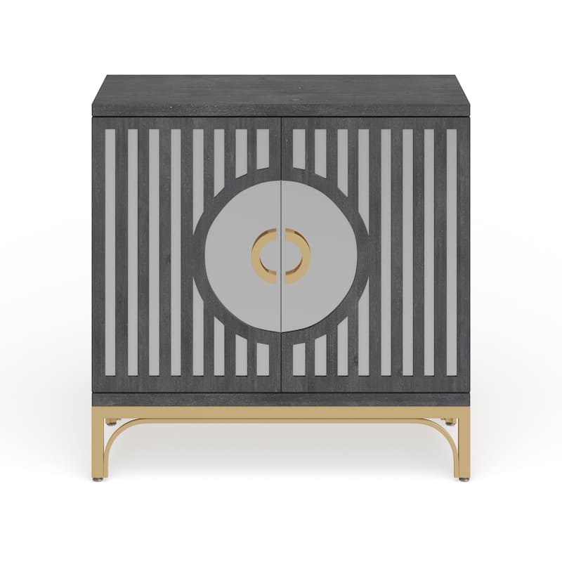 Black Wood Contemporary Cabinet - 32 x 16 x 32