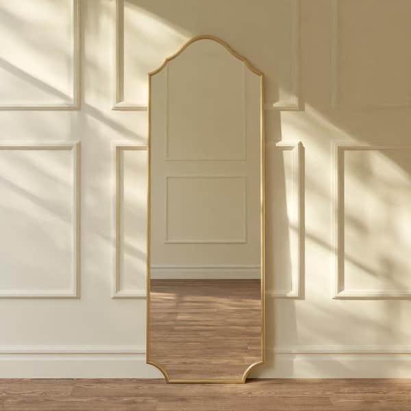 Olivet Antique Metal Frame Full Size Full Body Tall Wall Mirror - 22 in. x 65 in. - Gold