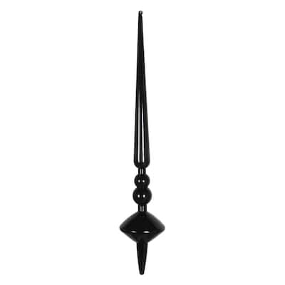 Vickerman 18" Black Shiny Cupola Finial Ornament, Pack of 2