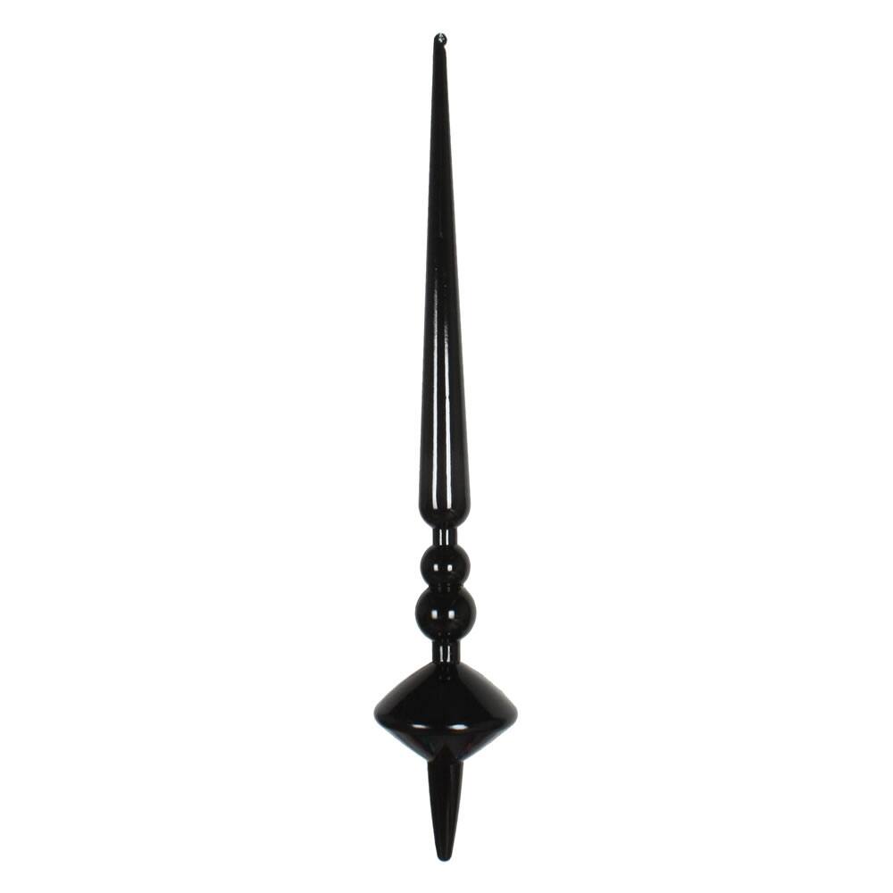 Vickerman 18" Black Shiny Cupola Finial Ornament, Pack of 2