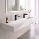preview thumbnail 1 of 170, Pyramid Solid Surface Wall-Mounted Bathroom Sink 60" - White