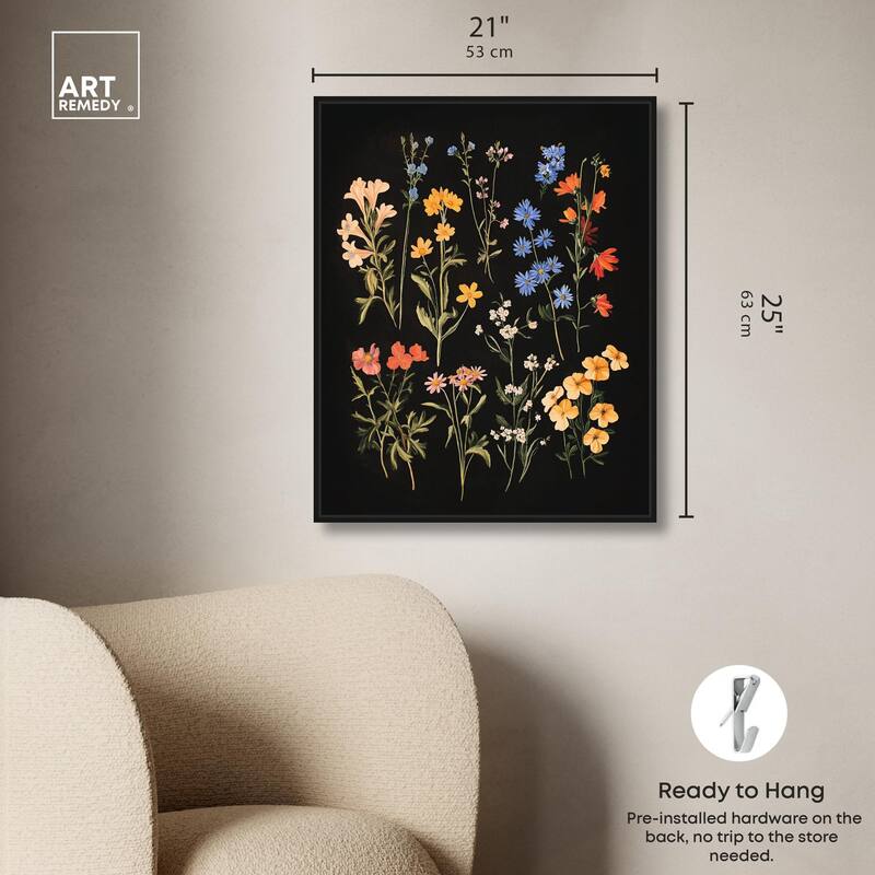 Darkling Daisies II Canvas by Art Remedy