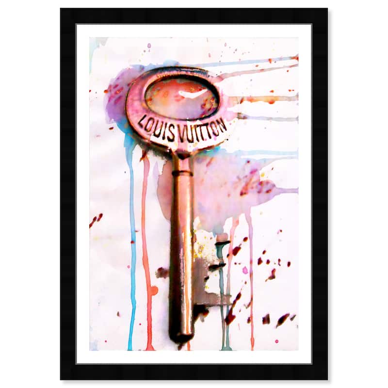 Wynwood Studio 'The Key fixed' Fashion and Glam Wall Art Framed Print Lifestyle - Gold, Pink