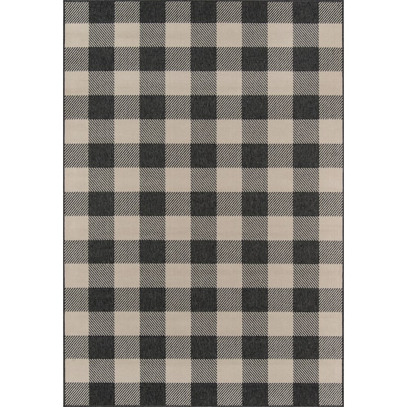 Momeni Baja Plaid Indoor/ Outdoor Area Rug