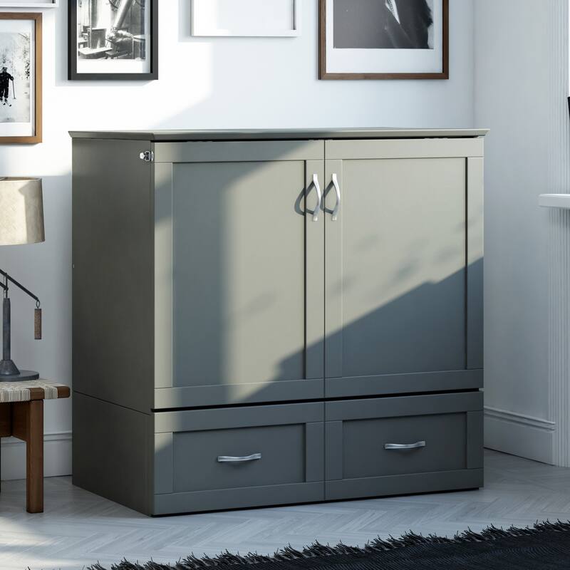 Hamilton Murphy Bed Chest with Mattress and Storage Drawer