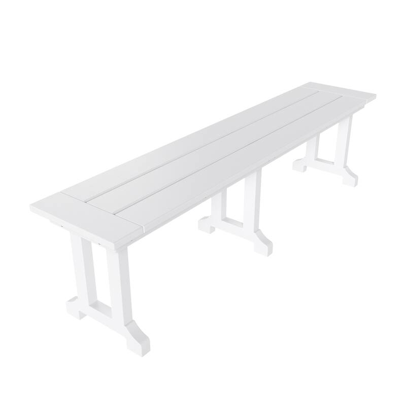 Laguna 6-Piece Outdoor Patio Rectangle Table Garden Arm Chair Dining Set With Bench