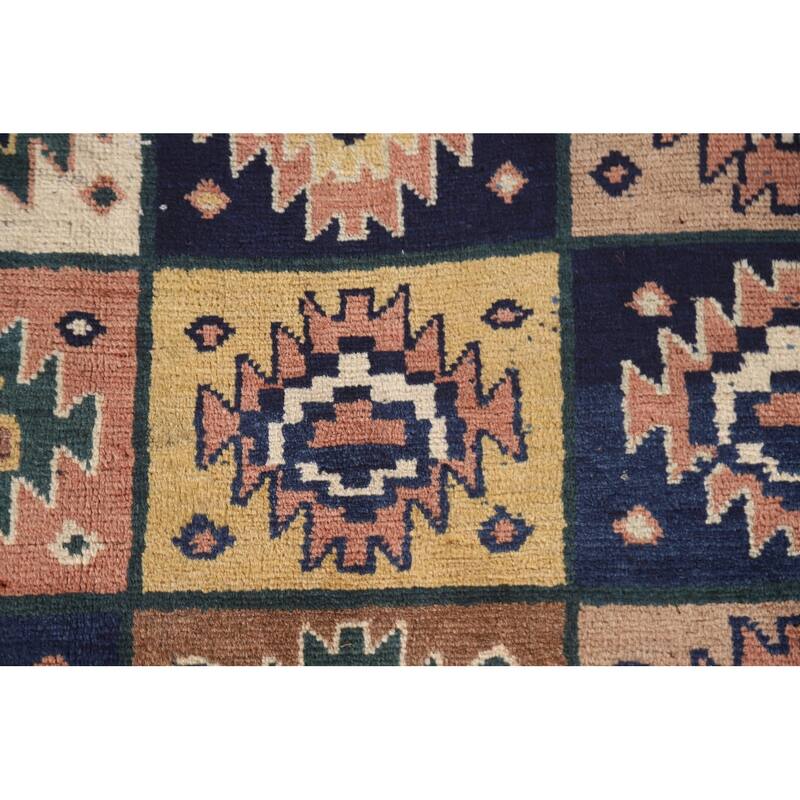 Bakhtiari Persian Vintage Area Rug Hand-knotted Wool Carpet - 3'10"x 7'5"
