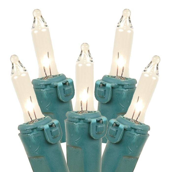 20 Light Clear Christmas Craft Mini Light Set, Green Wire, 8' Long Bed Bath & Beyond 39175619