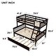 preview thumbnail 6 of 4, Twin Over Full Bunk Bed with Trundle and Ladder and Safety Rails,Convertible into 2 Beds, for Kids, Teens, Adults