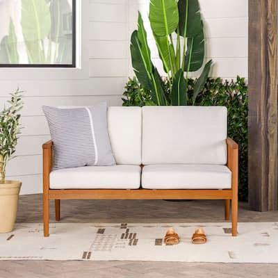 Middlebrook Solid Wood Outdoor Spindle Love Seat