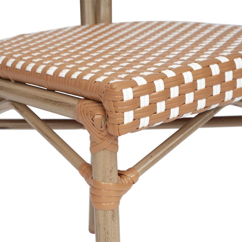 All-Weather Commercial Paris Chair with Black Metal Frame