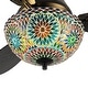 preview thumbnail 9 of 13, River of Goods Costello 3-blade 42-inch Modern Indoor Ceiling Fan with Mosaic Glass Shade and Remote Control