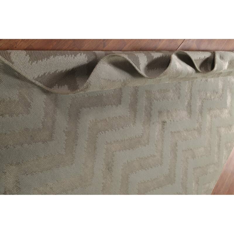 Chevron Style Nepalese Modern Area Rug Hand-Knotted Wool Carpet - 5'11" x 8'9"